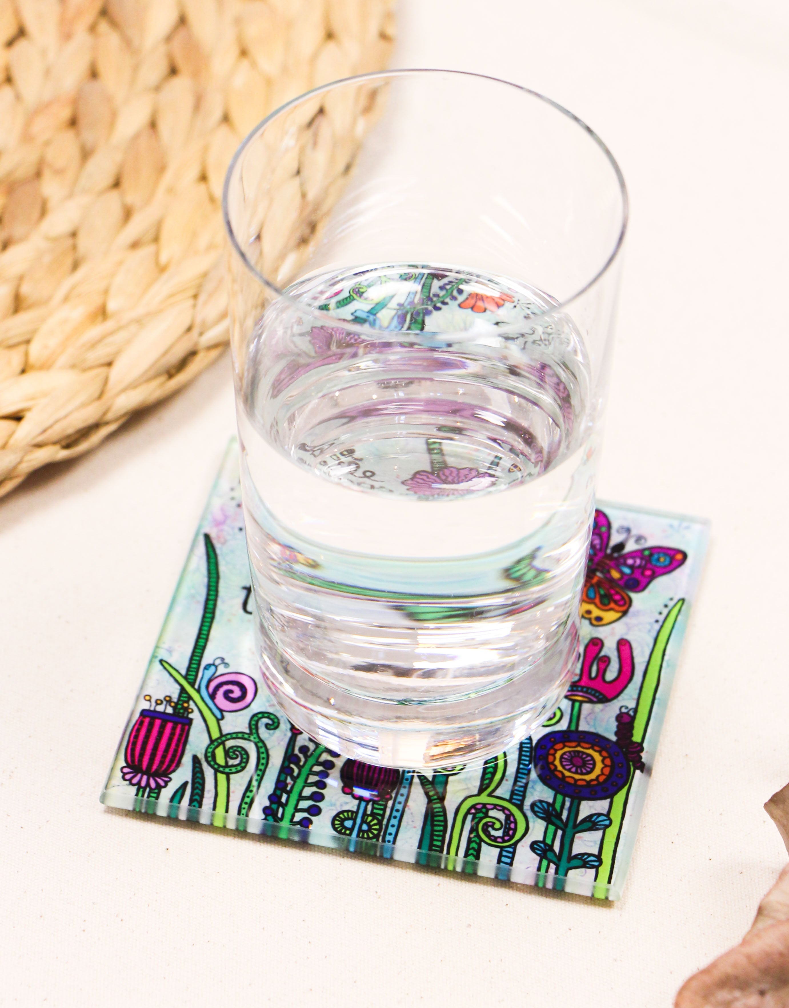 Glasuntersetzer "Enjoy the little things"-RollinArt