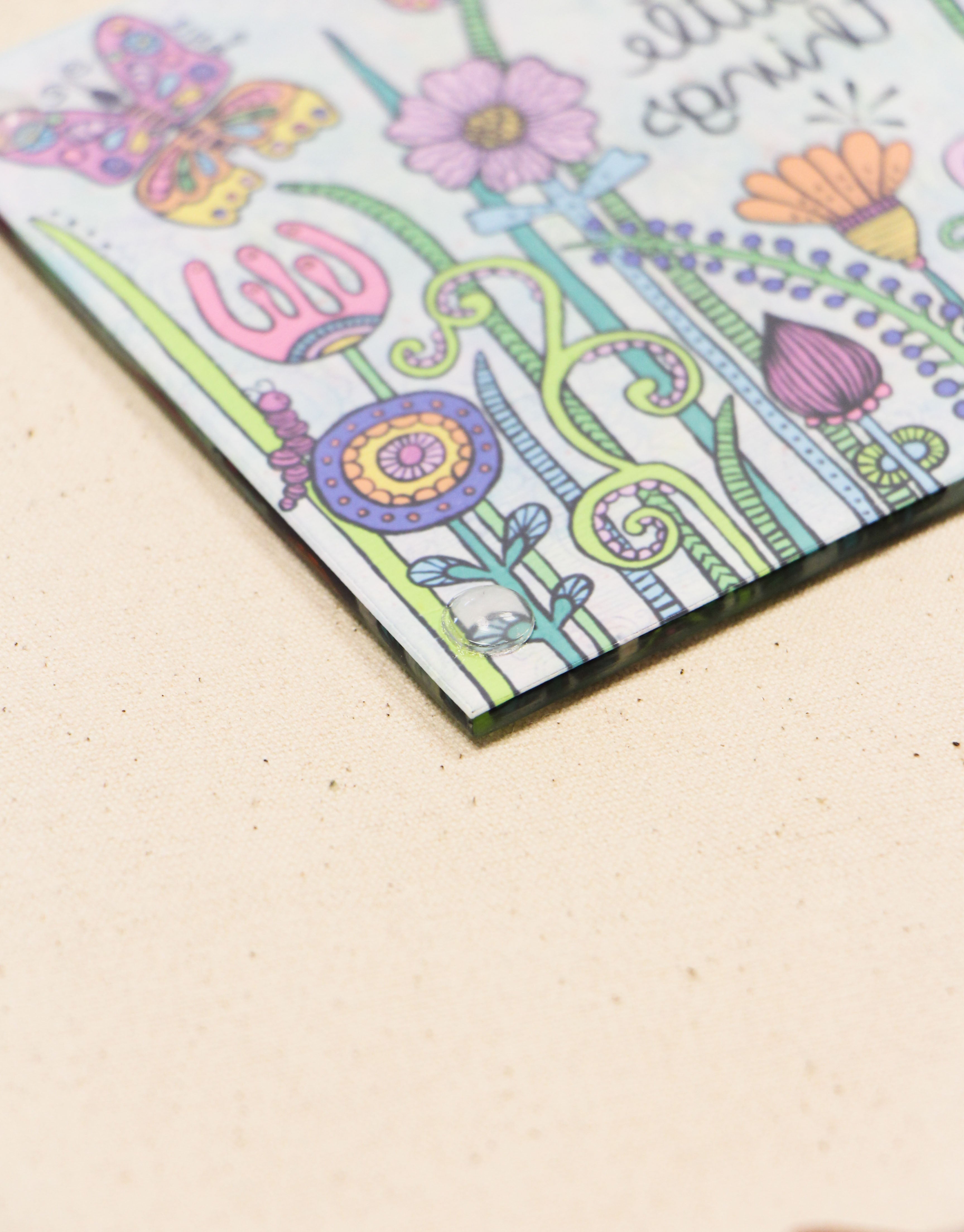 Glasuntersetzer "Enjoy the little things"-RollinArt