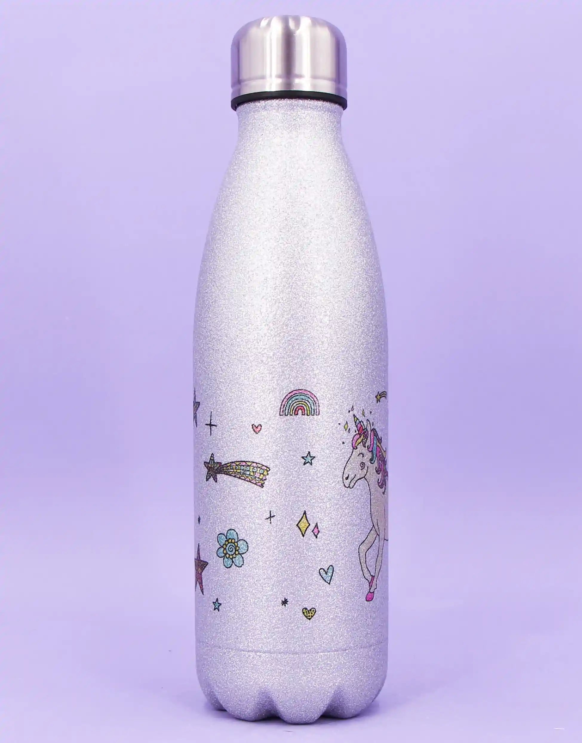 Glitzer-Thermosflasche "Einhorn"-500ml-RollinArt