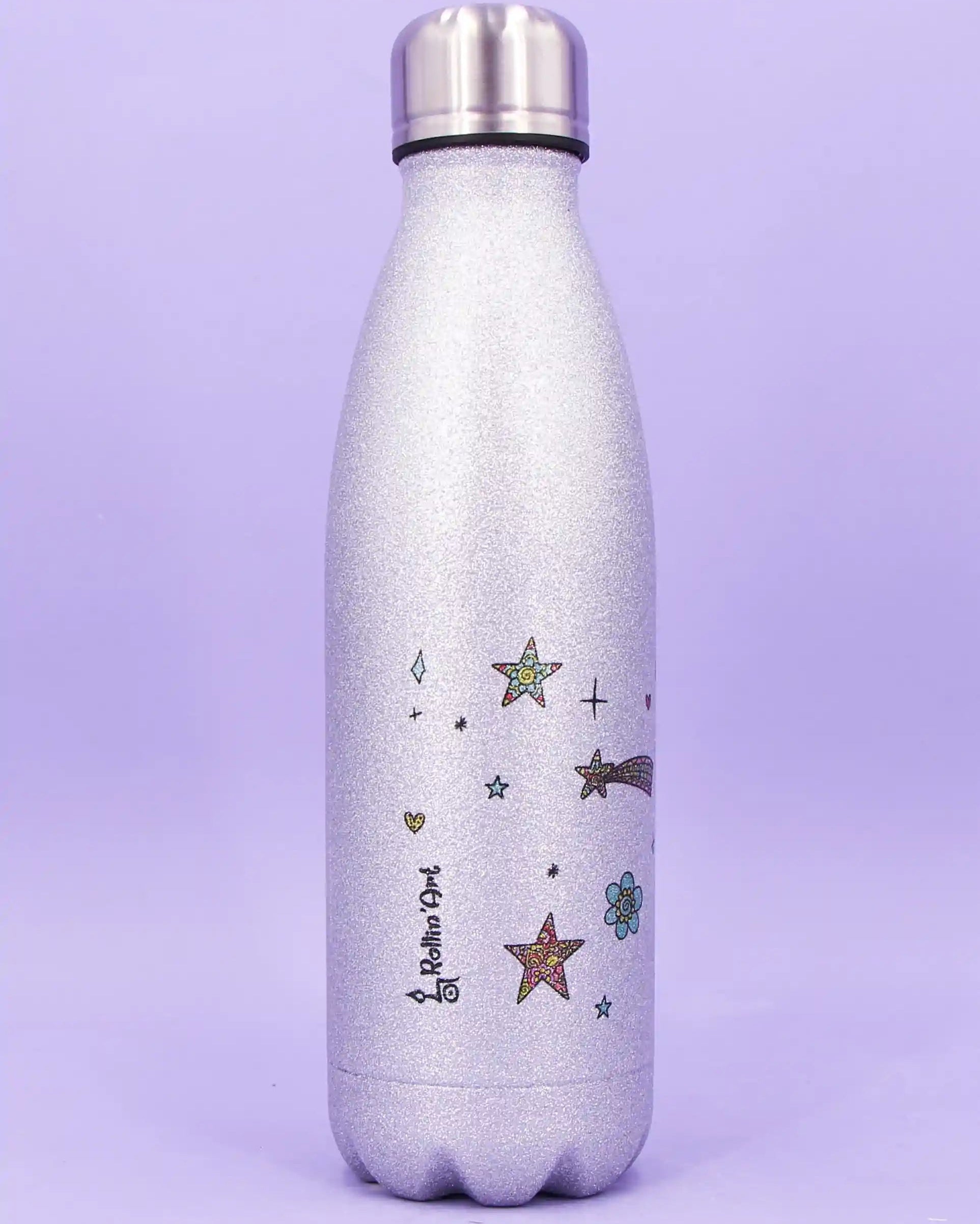 Glitzer-Thermosflasche "Einhorn"-500ml-RollinArt