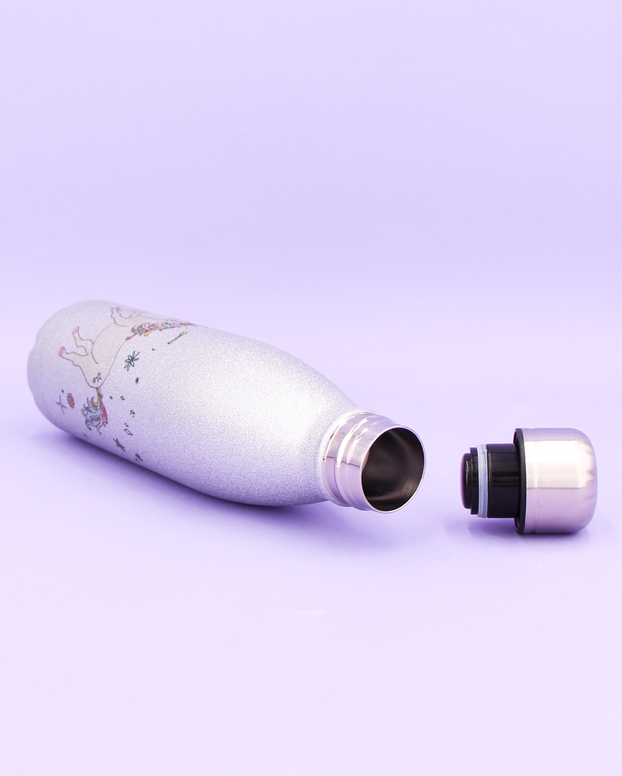 Glitzer-Thermosflasche "Einhorn"-500ml-RollinArt