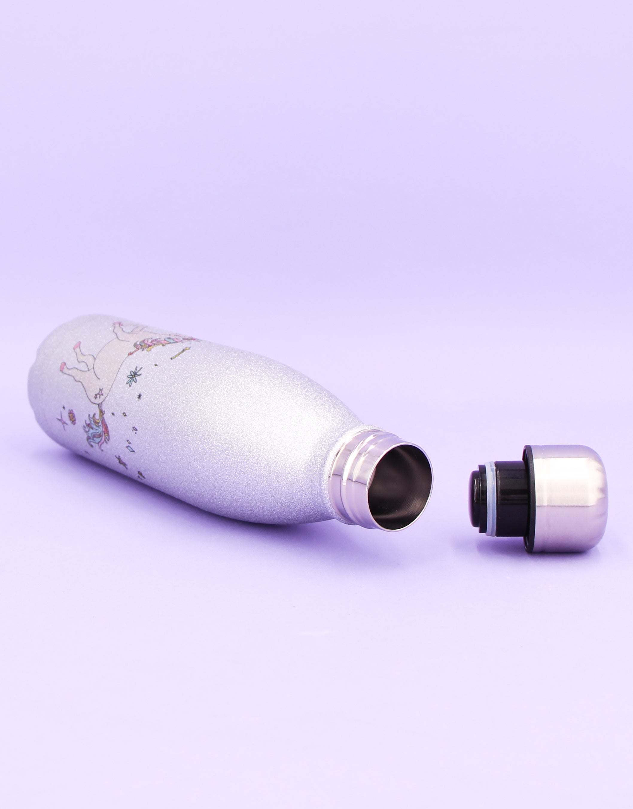 Glitzer-Thermosflasche "Einhorn"-500ml-RollinArt