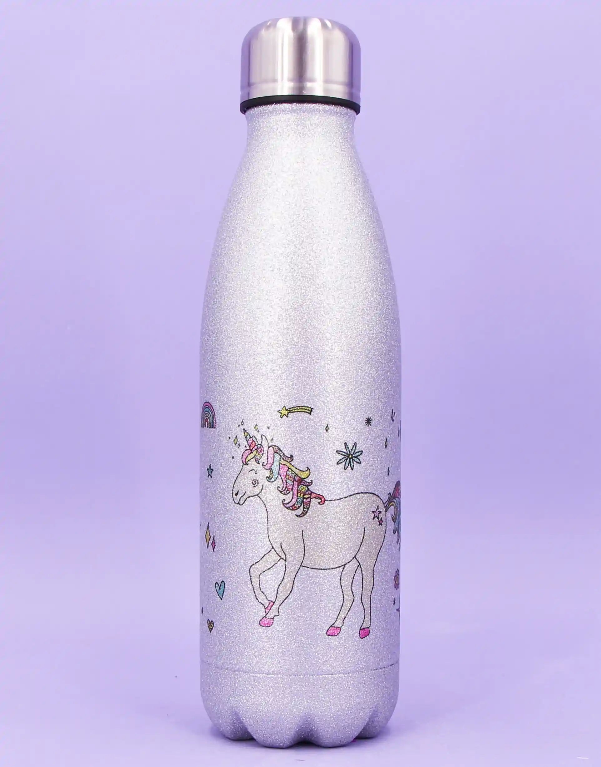 Glitzer-Thermosflasche "Einhorn"-500ml-RollinArt