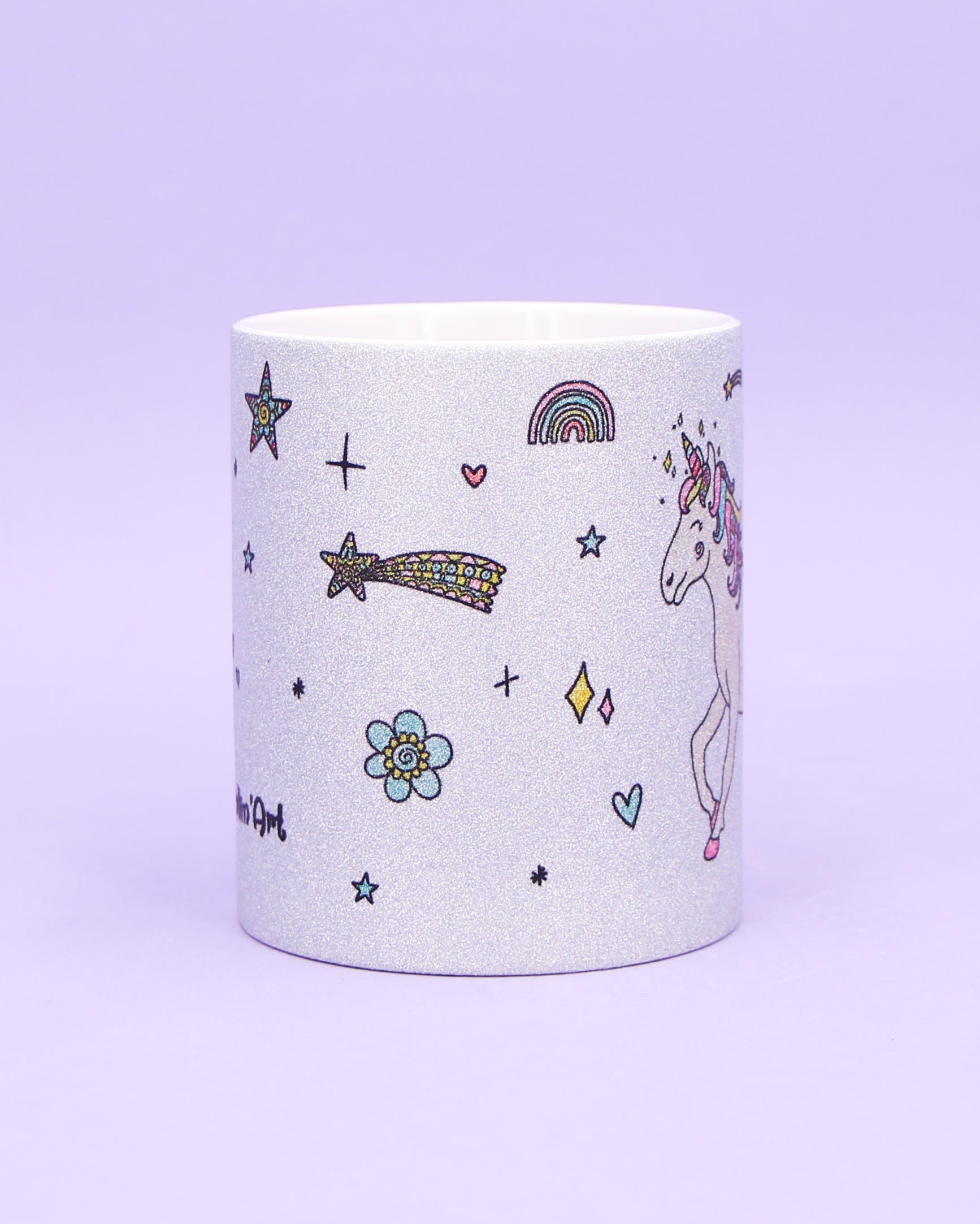 Glitzertasse "Einhorn"-RollinArt