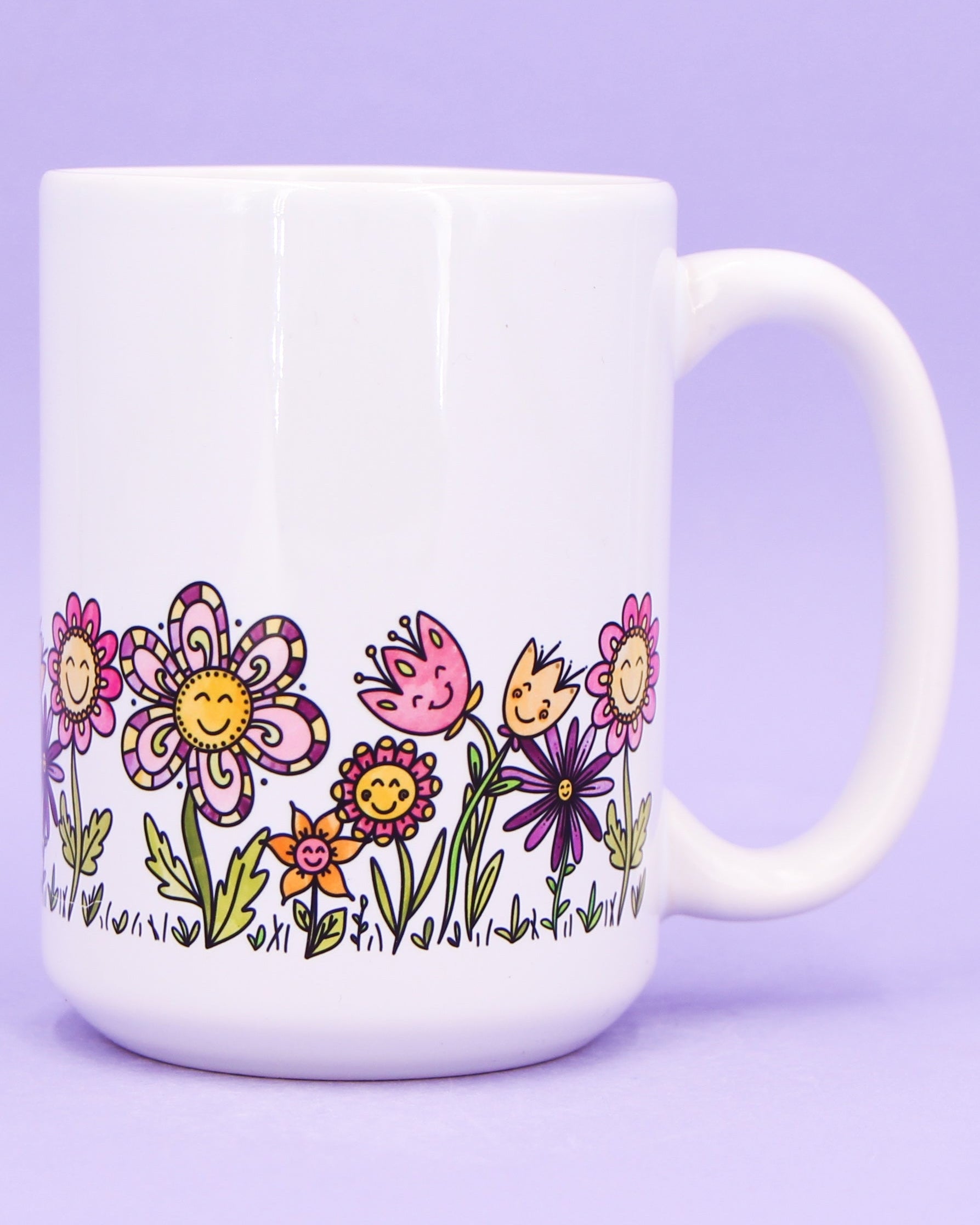 Jumbo-Teetasse "Blumenwiese"-RollinArt