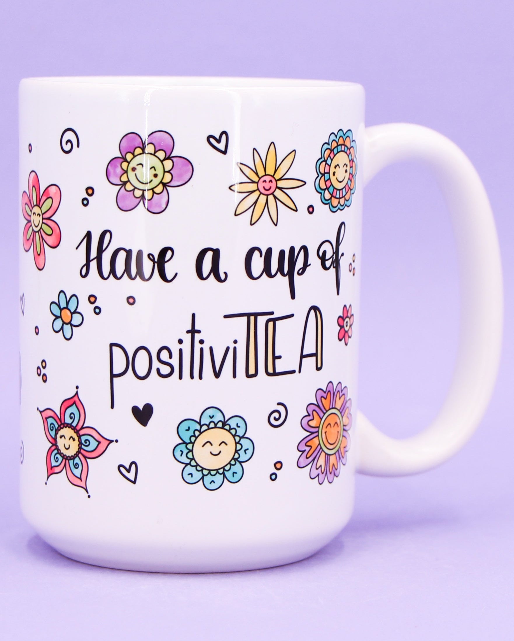 Jumbo-Teetasse "Cup of positiviTEA"-RollinArt