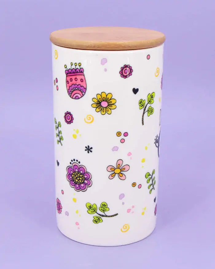 Keramikdose L "Dose voll Glück"-RollinArt