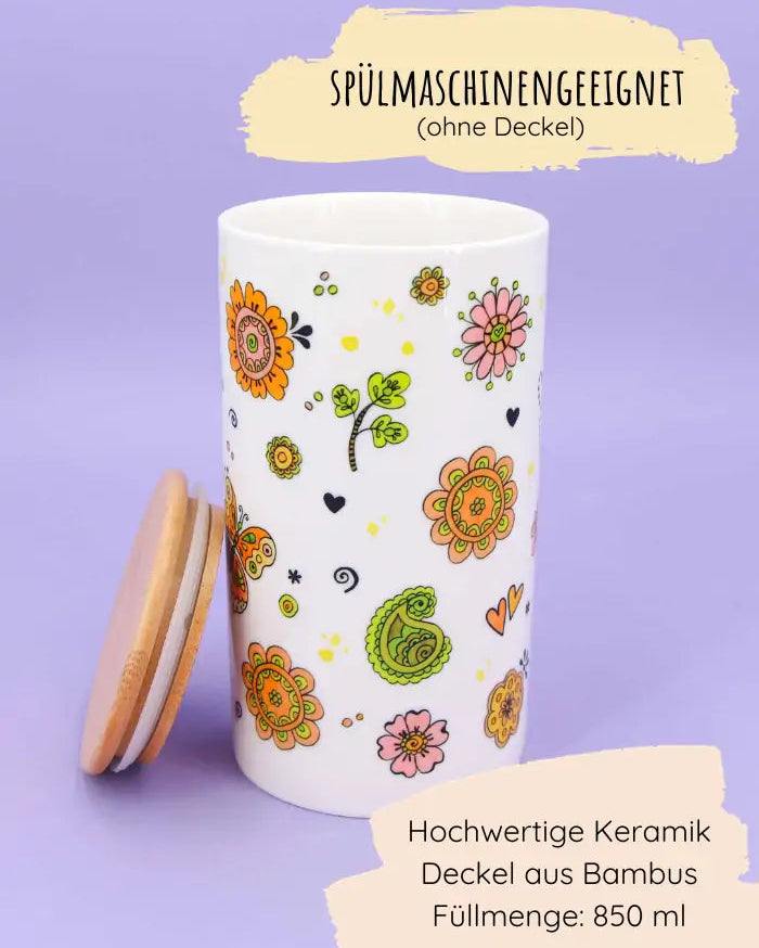 Keramikdose L "Good Day Sunshine"-RollinArt