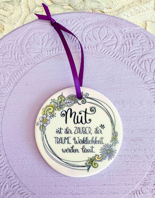 Keramikhänger "Mut"-RollinArt