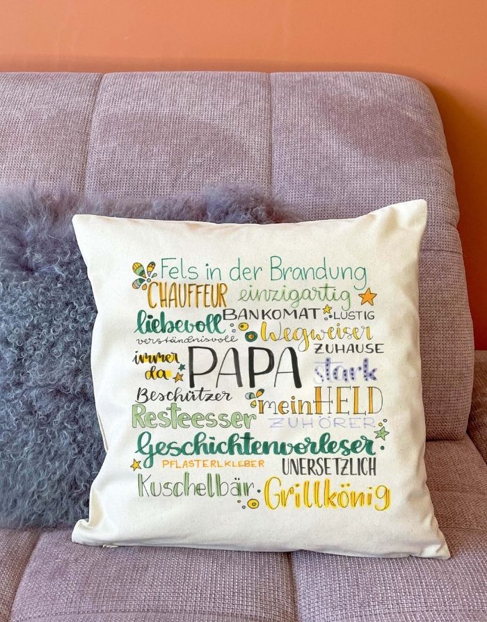 Kissenhülle "Papa"-RollinArt