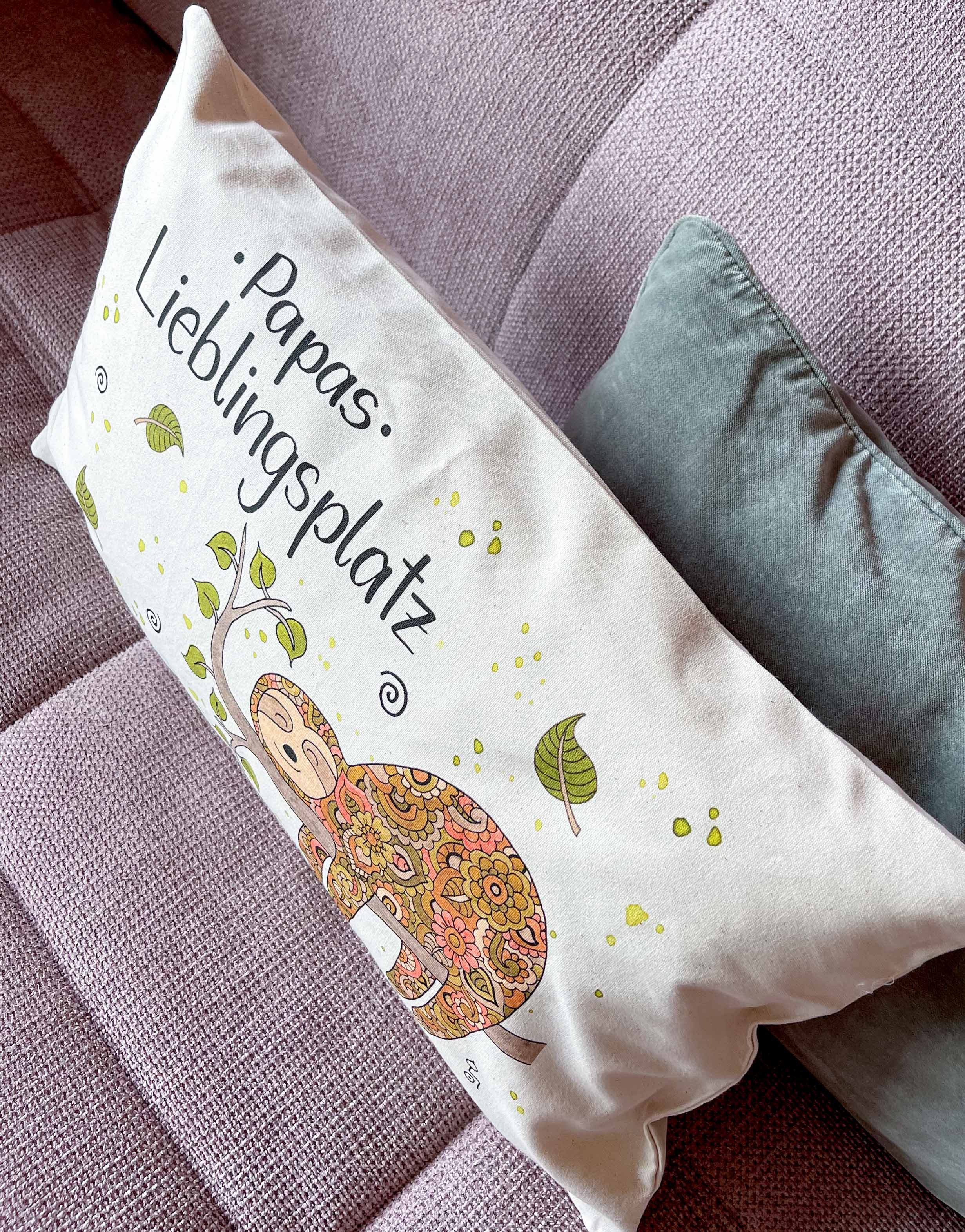 Kissenhülle "Papas Lieblingsplatz"-RollinArt
