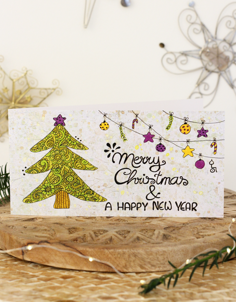 Klappkarte "Weihnachtsbaum"-RollinArt