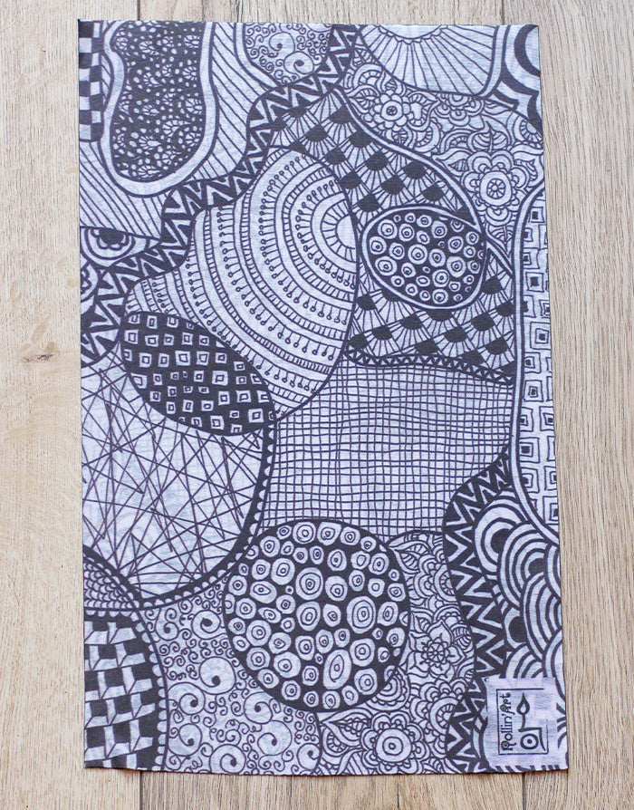 Rollin'Art Multifunktionstuch Schwarz-Weiss-RollinArt