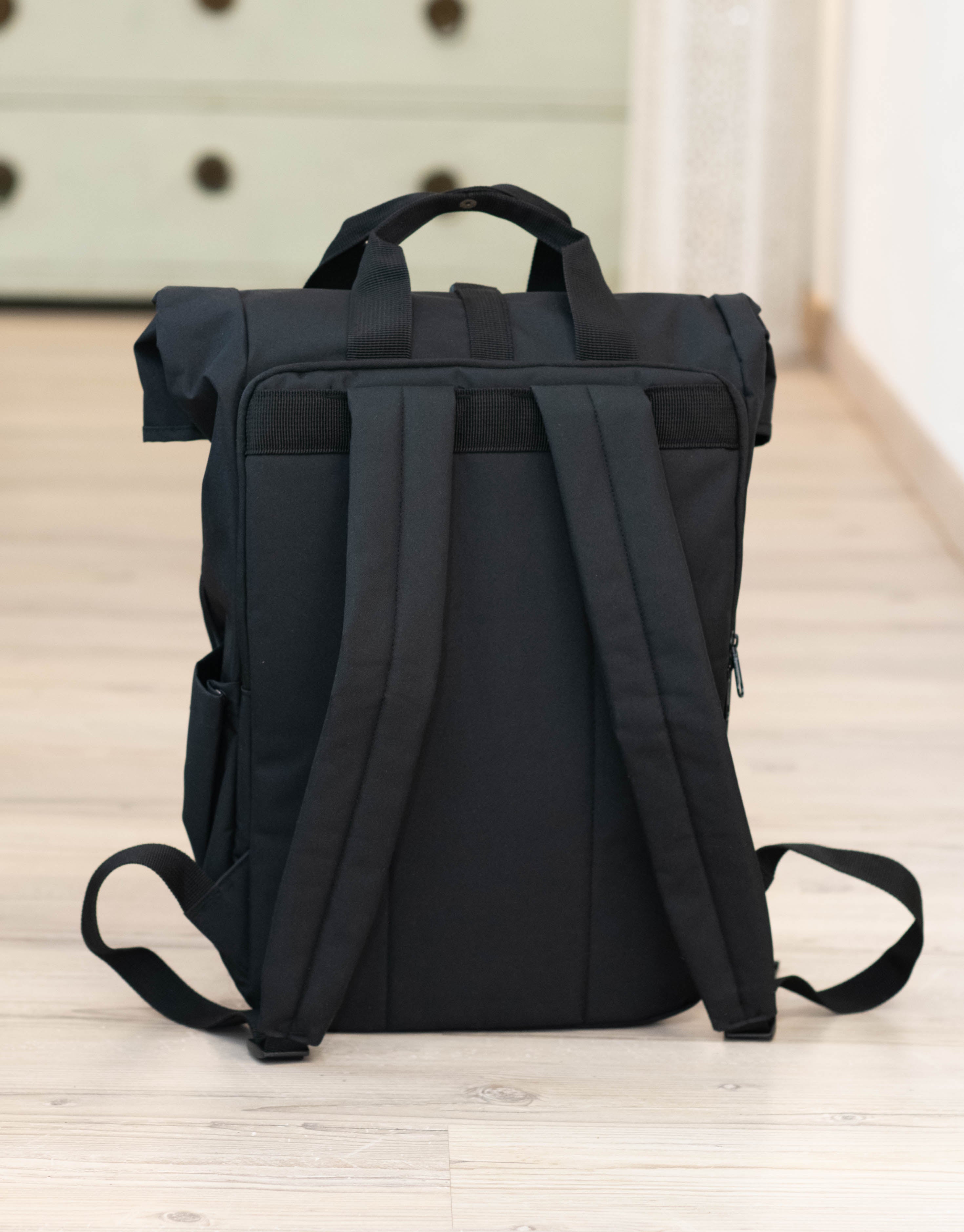 Rucksack groß Black „Bee happy”-RollinArt