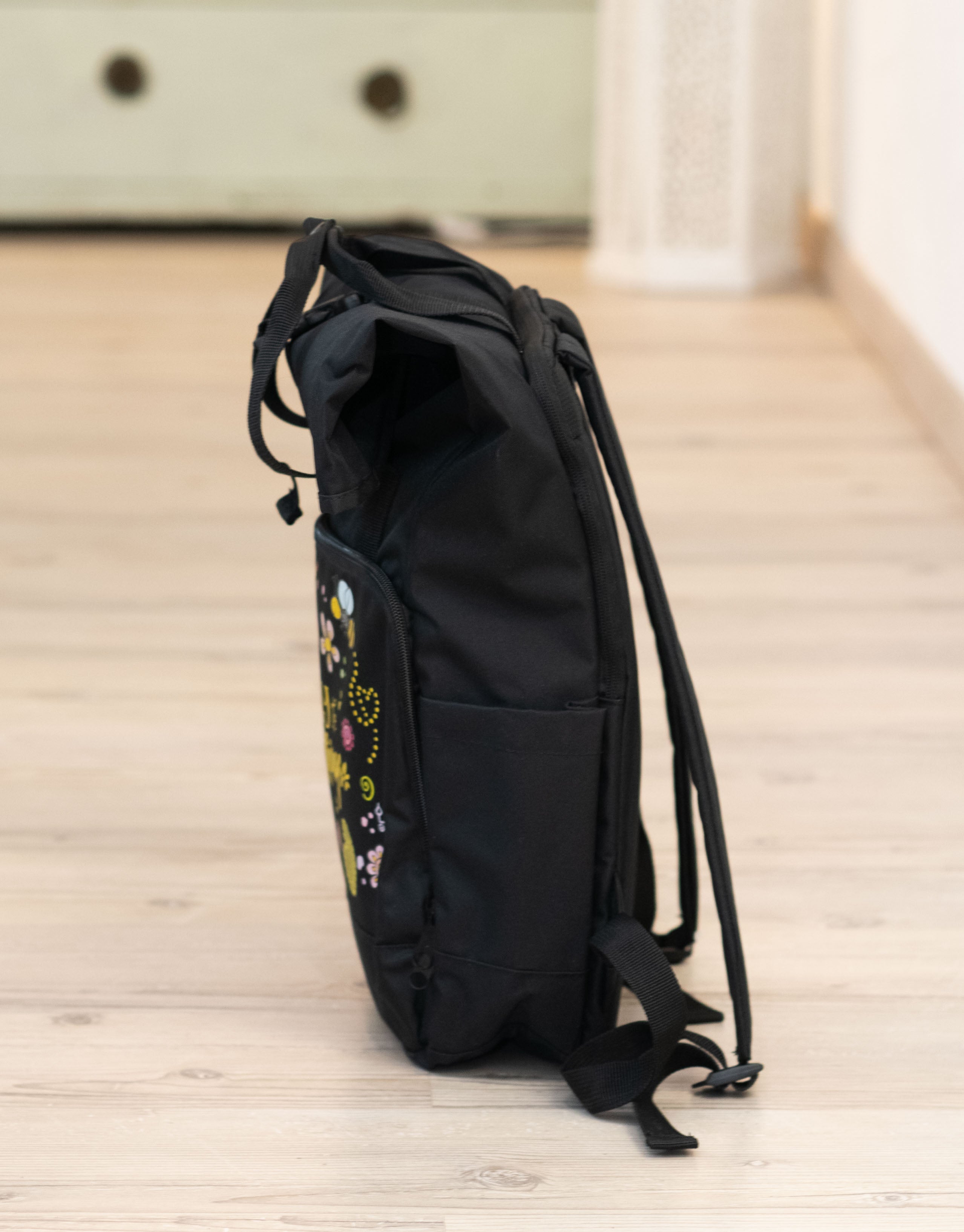 Rucksack groß Black „Enjoy the little things”-RollinArt