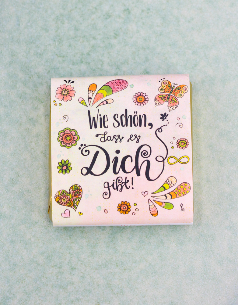 Schokolade "Schön, dass es dich gibt"-RollinArt