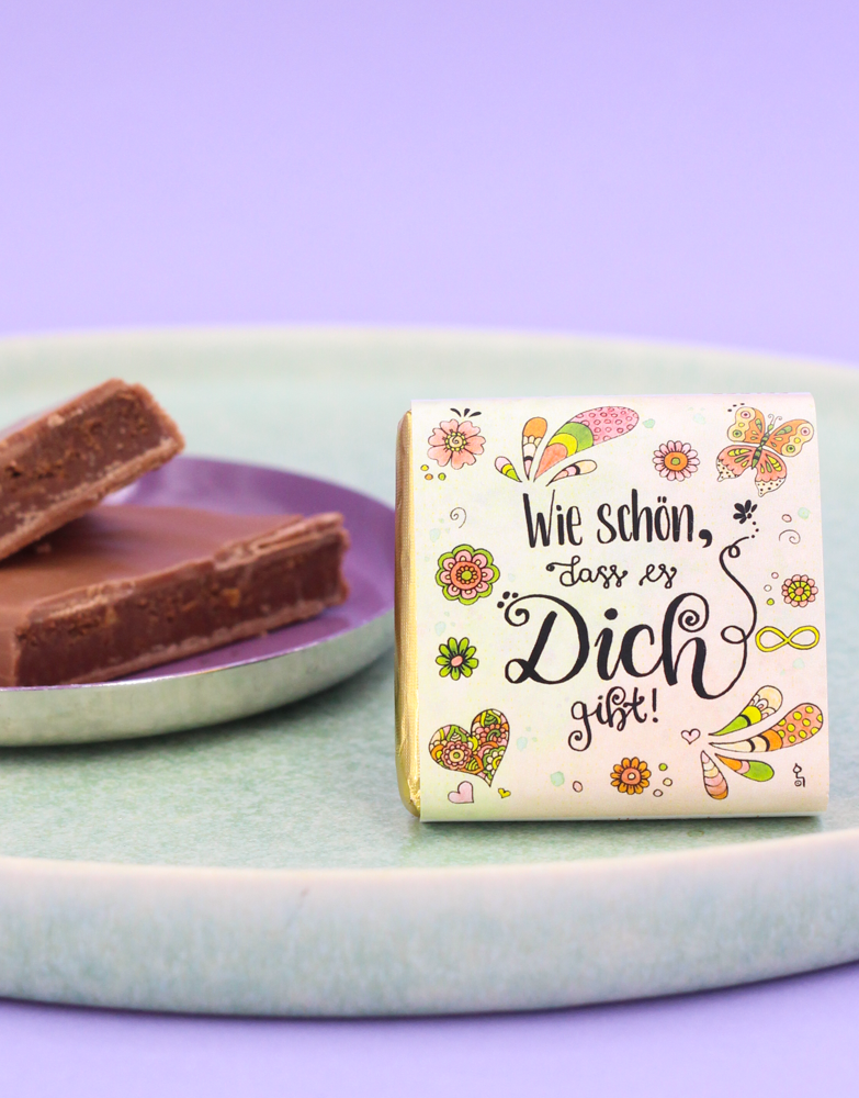 Schokolade "Schön, dass es dich gibt"-RollinArt