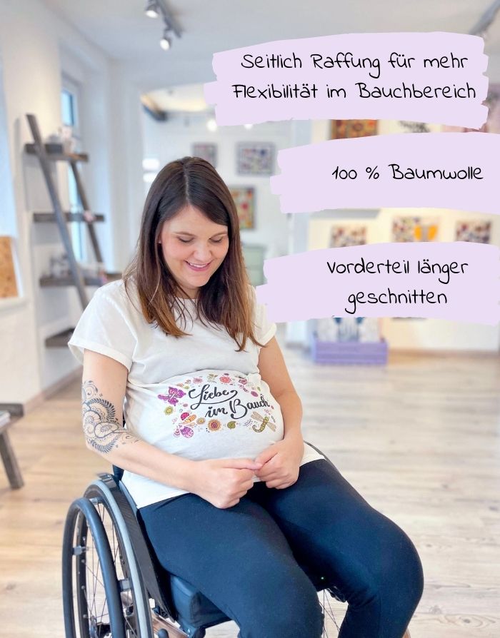 Schwangerschafts T-Shirt "Liebe im Bauch"-RollinArt