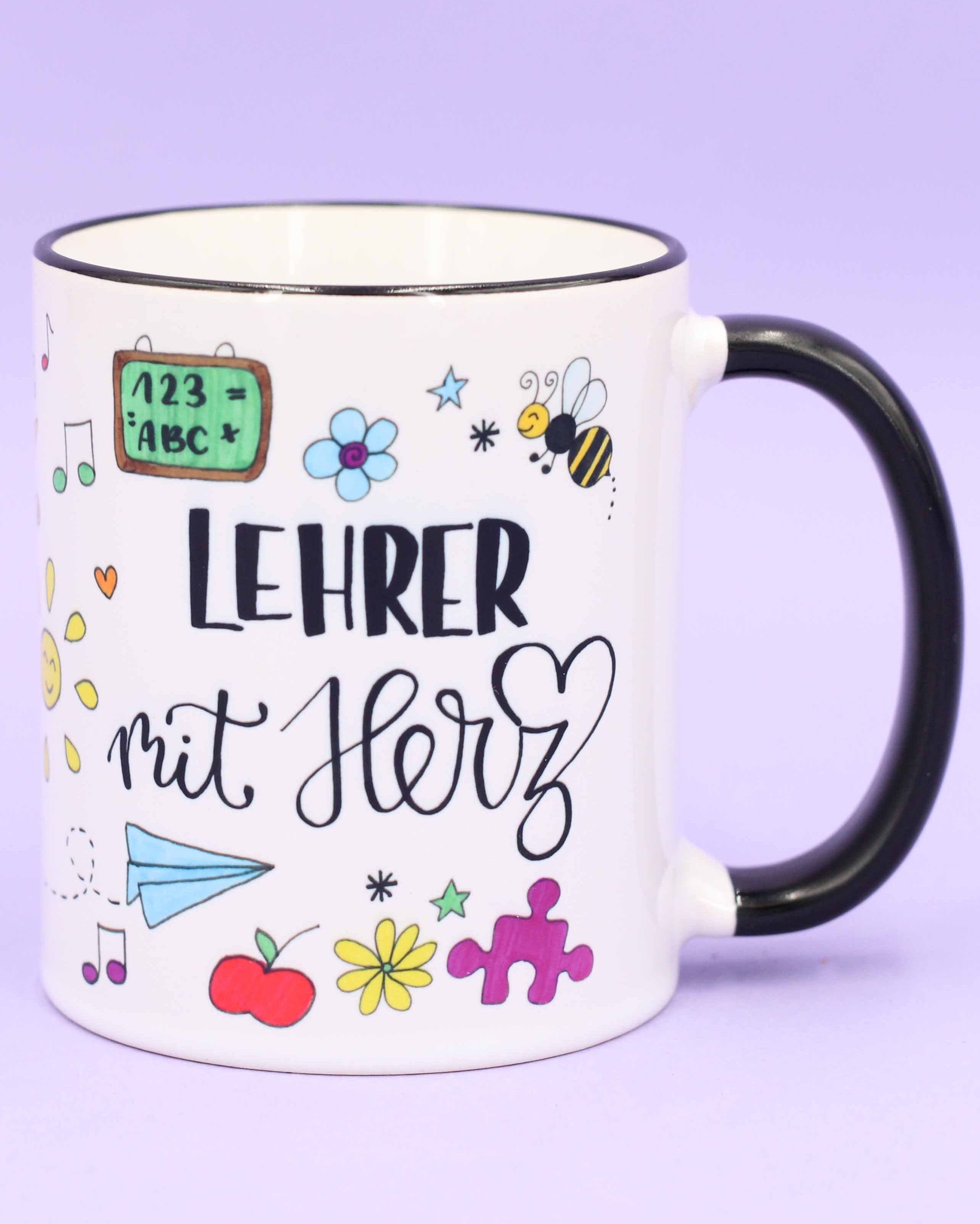Tasse "Lehrer mit Herz"-RollinArt