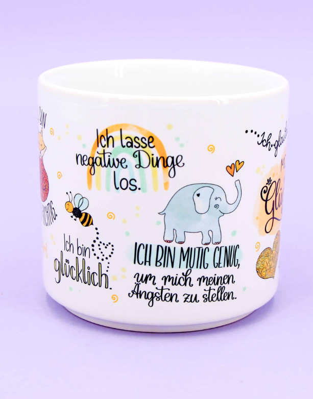 Tasse stapelbar "Meine Glückstasse"-RollinArt