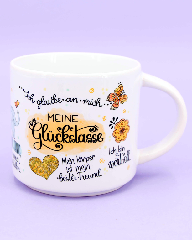 Tasse stapelbar "Meine Glückstasse"-RollinArt