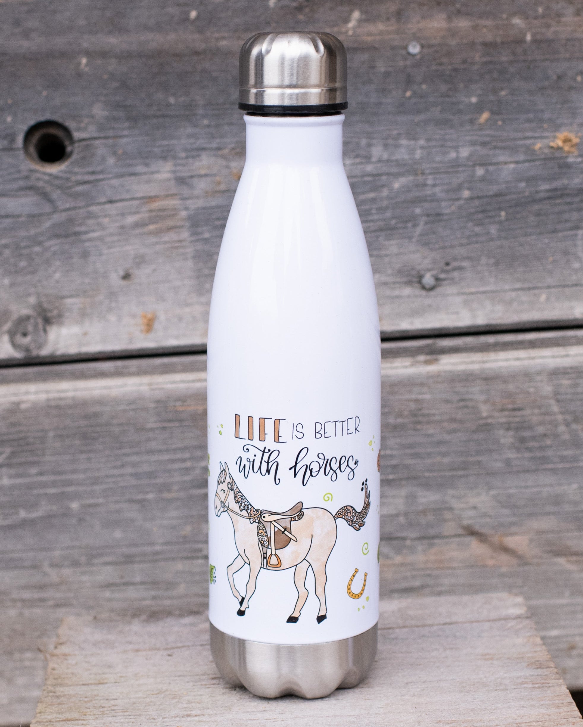 Trinkflasche "Life is better with horses"-RollinArt