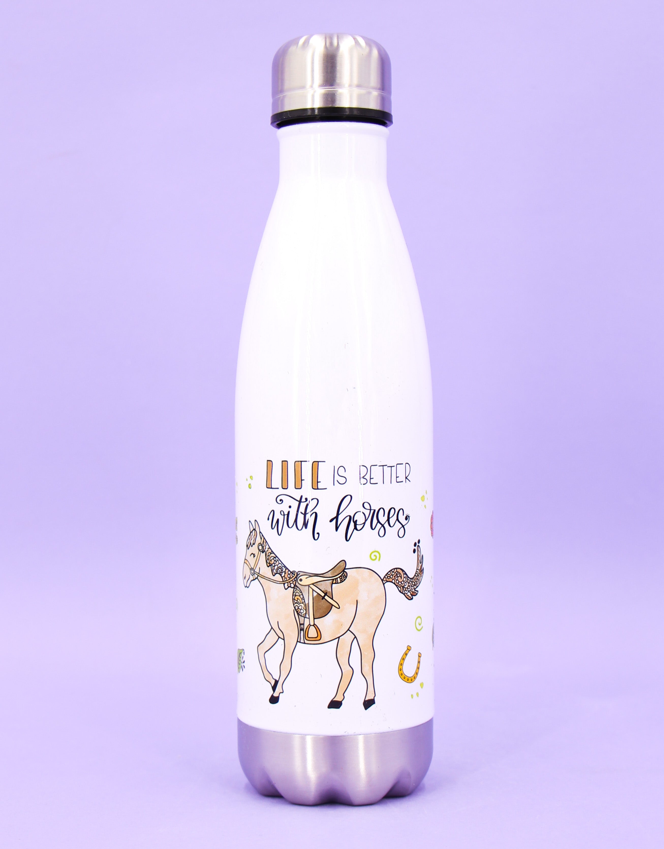 Trinkflasche "Life is better with horses"-RollinArt