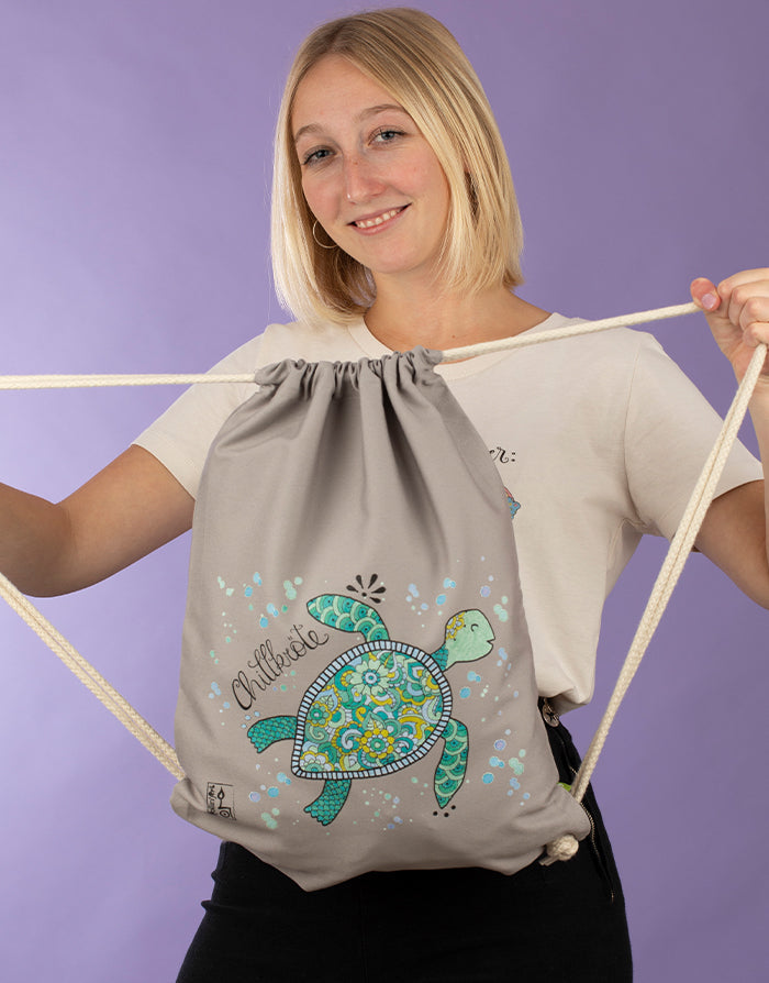 Turnbeutel "Chillkröte"-RollinArt