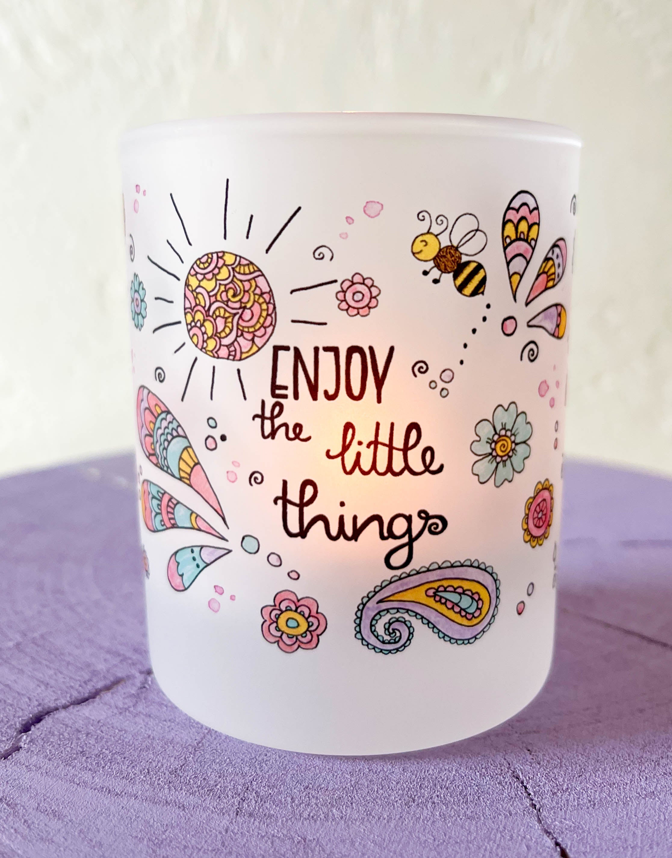 Windlicht "Enjoy the little things"-RollinArt