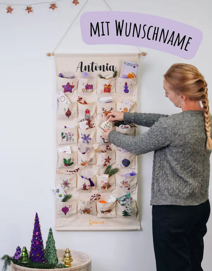 Adventskalender zum Befüllen - mit Wunschname