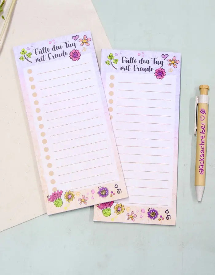 Block "Fülle den Tag mit Freude"