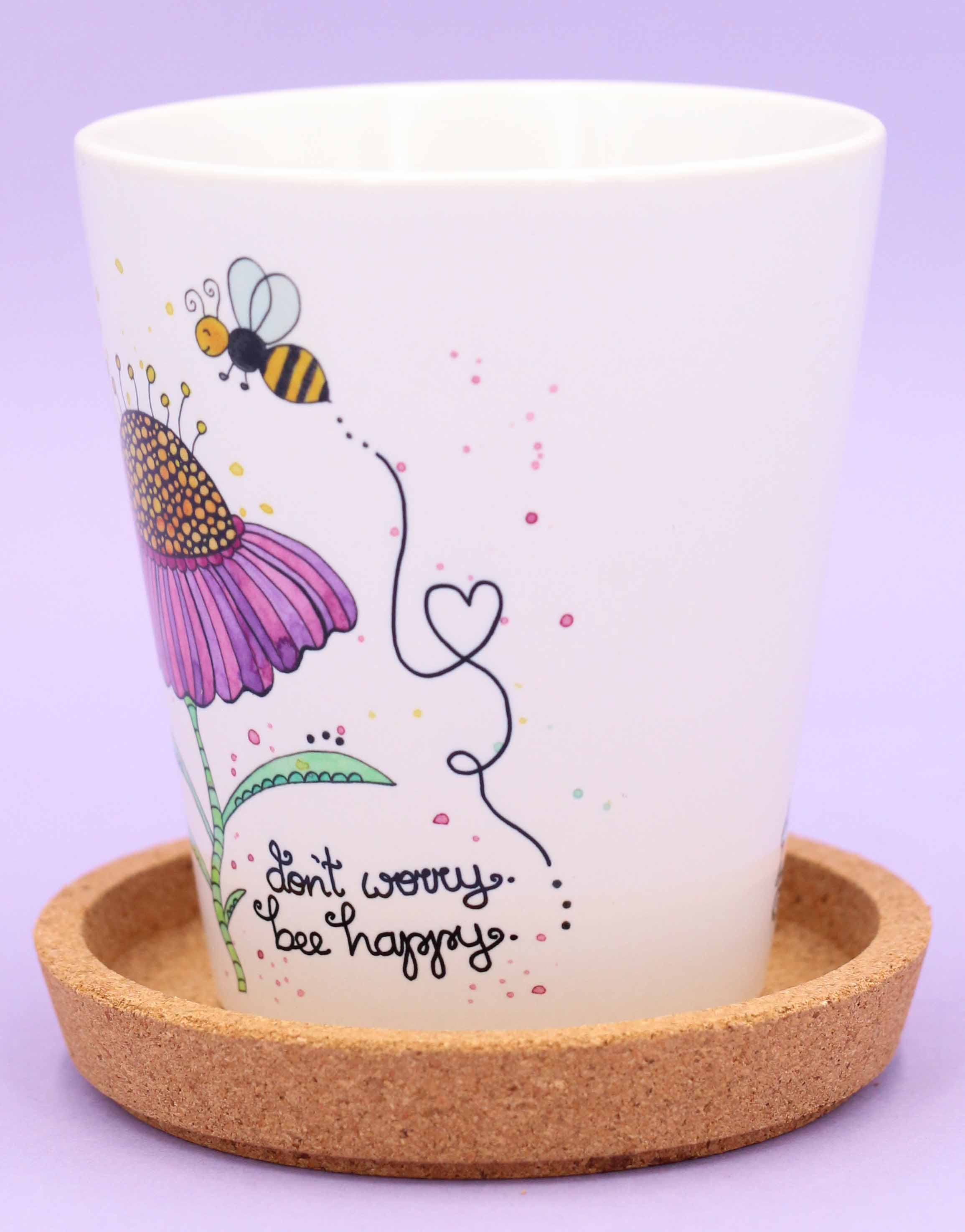 Blumentopf "Bee Happy"