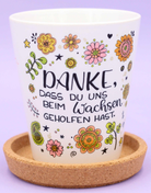 Blumentopf "Danke fürs Wachsen helfen"