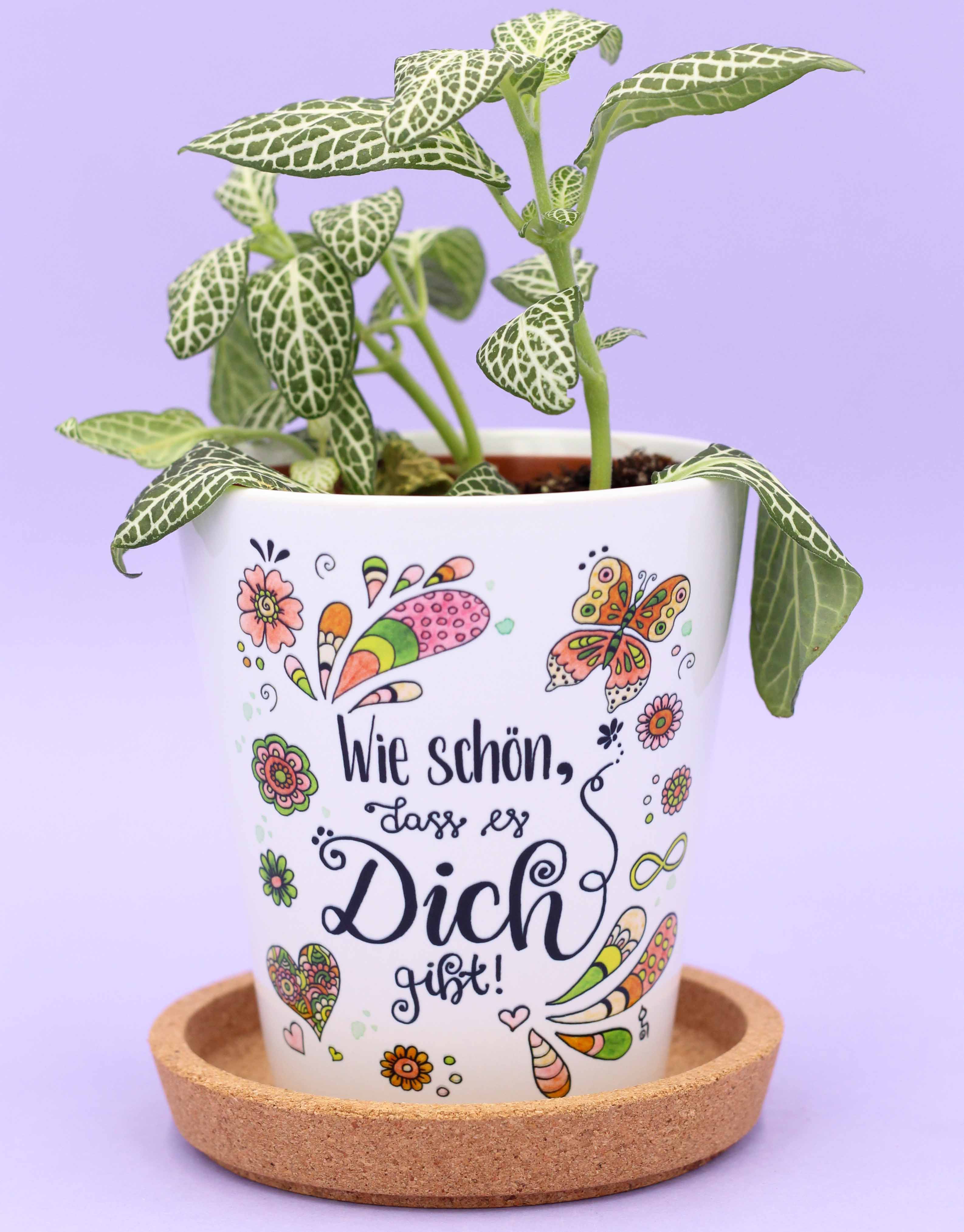 Blumentopf "Schön, dass es dich gibt"