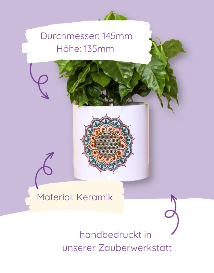 Blumentopf groß "Bume des Lebens"