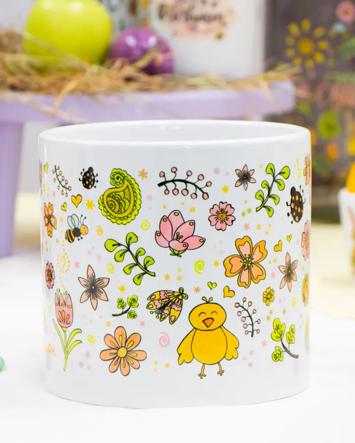 Blumentopf groß "Frühlingsgefühle"