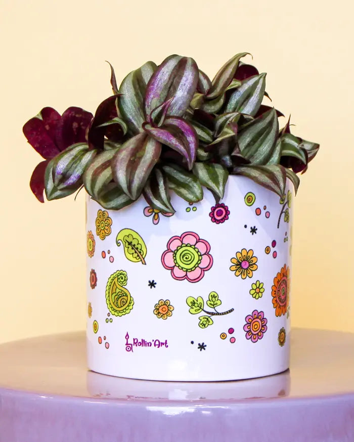 Blumentopf groß "Glücksblumen"