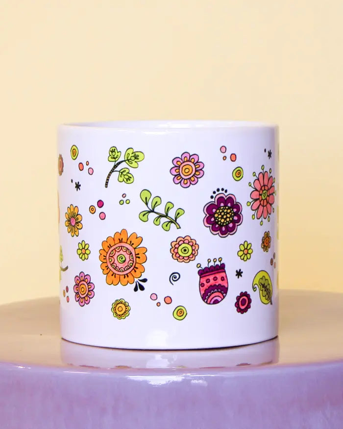 Blumentopf groß "Glücksblumen"