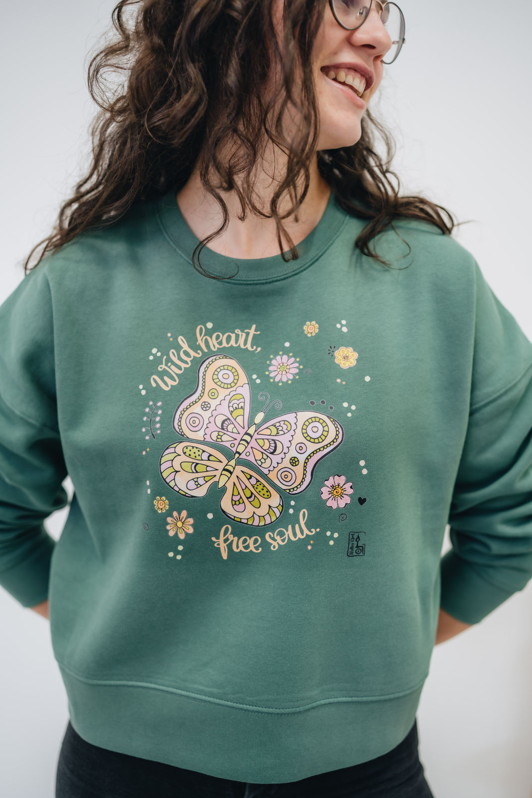 Damen Sweatshirt „Wild heard, free soul."