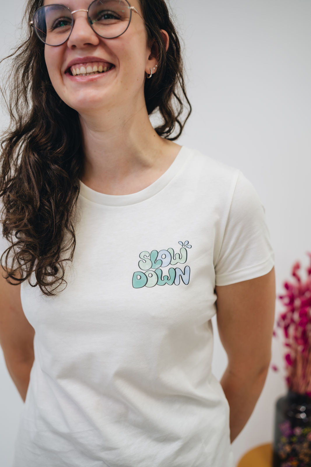 Damen T-Shirt "Slow down"