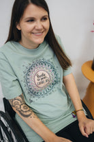 Damen T-Shirt mintgrün "Mandala"