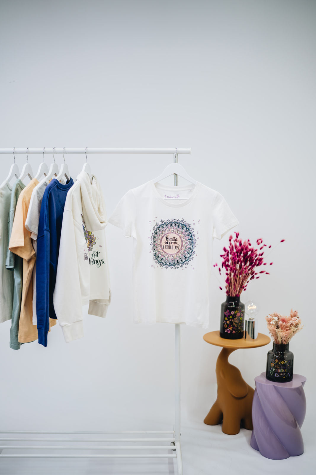 Damen T-Shirt weiß „Mandala"