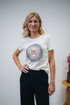 Damen T-Shirt weiß „Mandala"