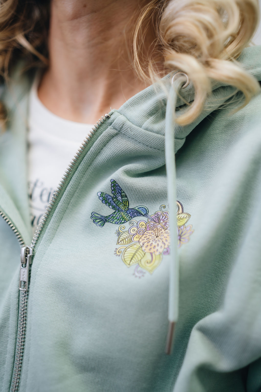 Damen Zipper-Hoodie „Kolibri"