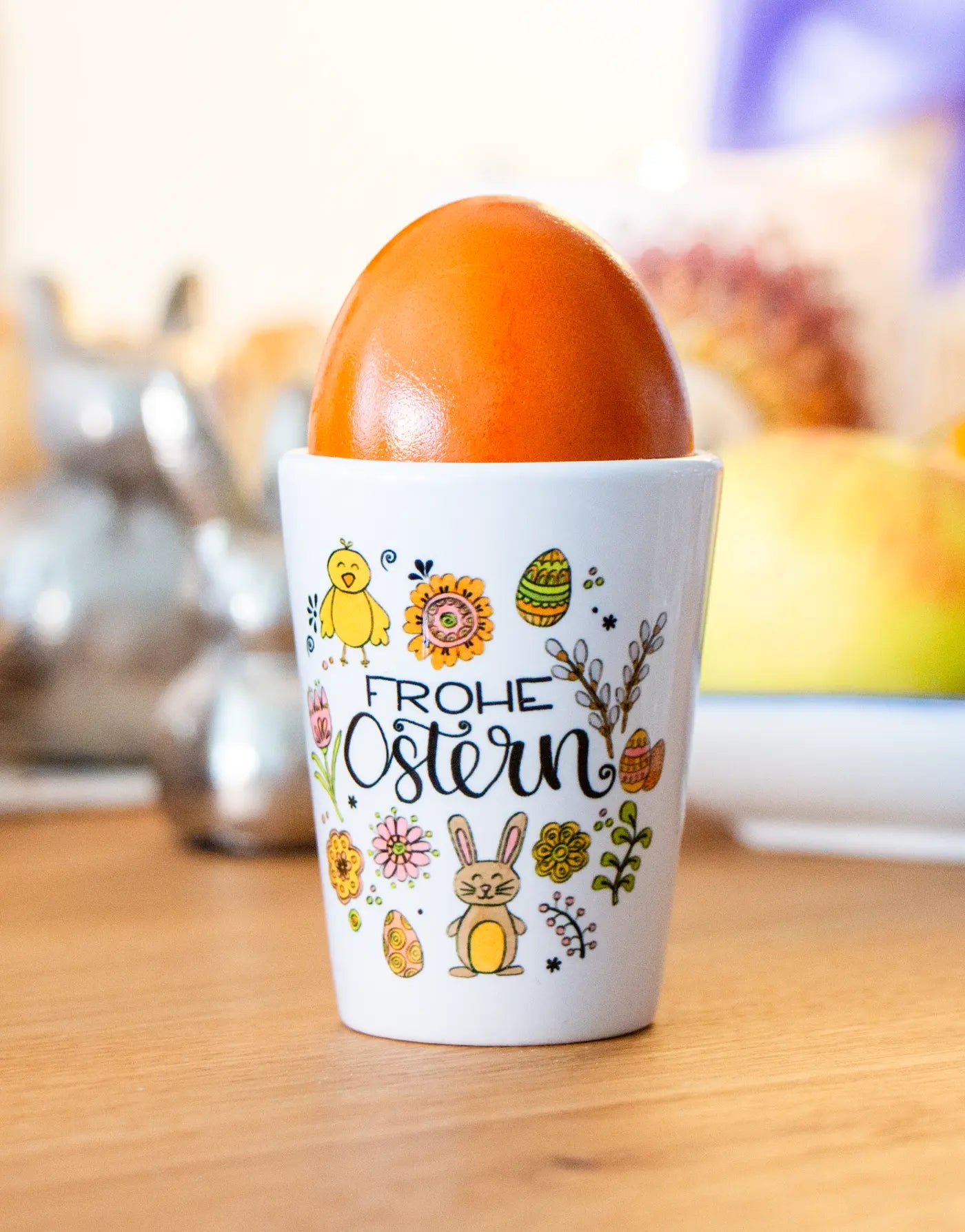Eierbecher "Frohe Ostern"