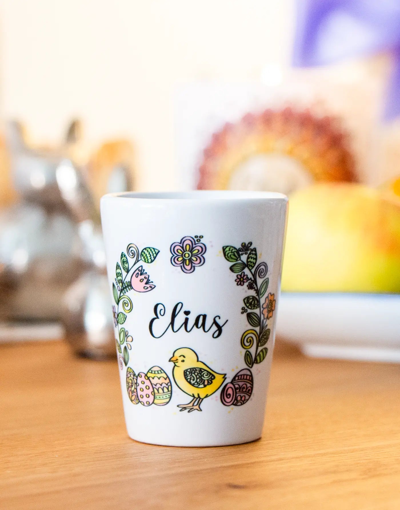Eierbecher "Küken" mit Wunschname