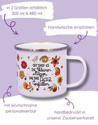 Emaille-Tasse "Die kleinen Dinge"