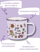 Emaille-Tasse "Enjoy the little things"