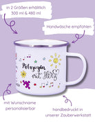 Emaille-Tasse "Pädagogin mit Herz"