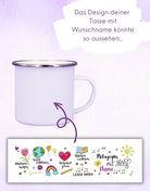 Emaille-Tasse "Pädagogin mit Herz"